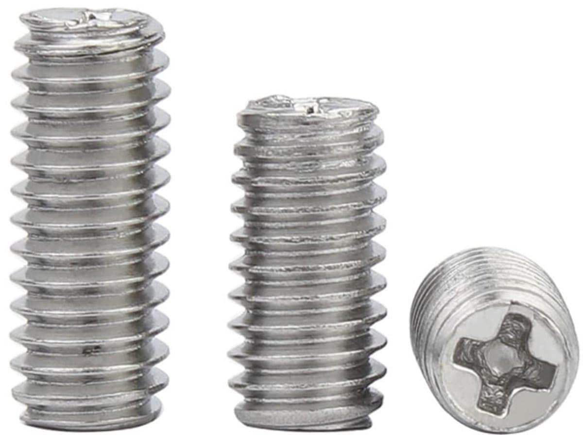 Dailygoods - Dailygoody - Cup punt schroefdraadpennen - M3x4mm - 100 stuks - Roestvrij staal - Bevestigingselementen - Voor diverse toepassingen - Ideaal voor — afbeelding 1