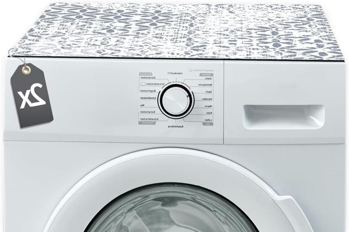 Wasmachine Beschermers - Antislip Matten - Apparaten Stabiliseren - Op Maat Te Knippen - 60 x 60 cm - Blauw Grijs — afbeelding 1