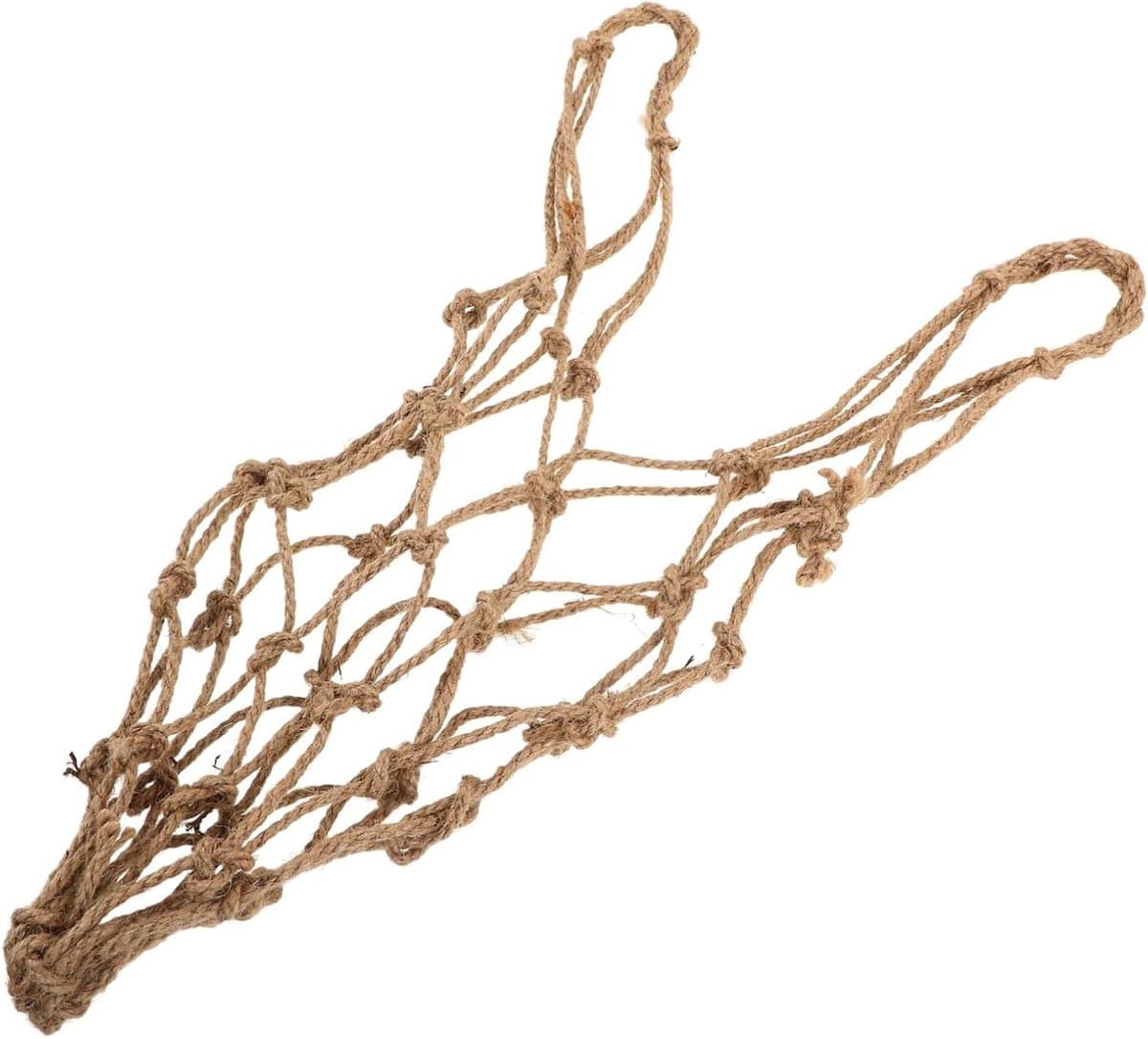 Netzak Fruit Groente - Opbergnet Uien Gember - Verse Producten Bewaren - Ademend Jute Touw - 50x20x20cm - Khaki — afbeelding 1