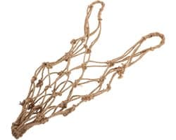 Netzak Fruit Groente - Opbergnet Uien Gember - Verse Producten Bewaren - Ademend Jute Touw - 50x20x20cm - Khaki