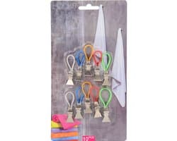 Set van 10 handdoekknijpers in diverse kleuren