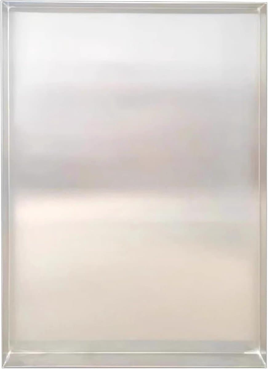 Lekbak Wasmachine - Roestvrij Staal Bak - Vloer Beschermen - Zonder Afvoer - 60x80x5cm — afbeelding 1