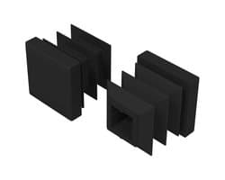 vidaXL - Einddoppen - 2 - pcs - Zwart - 15 - x - 15 - x - 15 - mm - PP — afbeelding 1