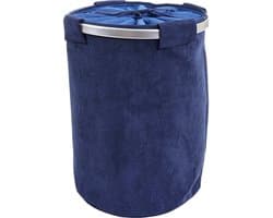 Wasbak MCW-C34, Wasmand Wasbox Waszak Wasbak met net, 55x39cm 65l ~ koord blauw