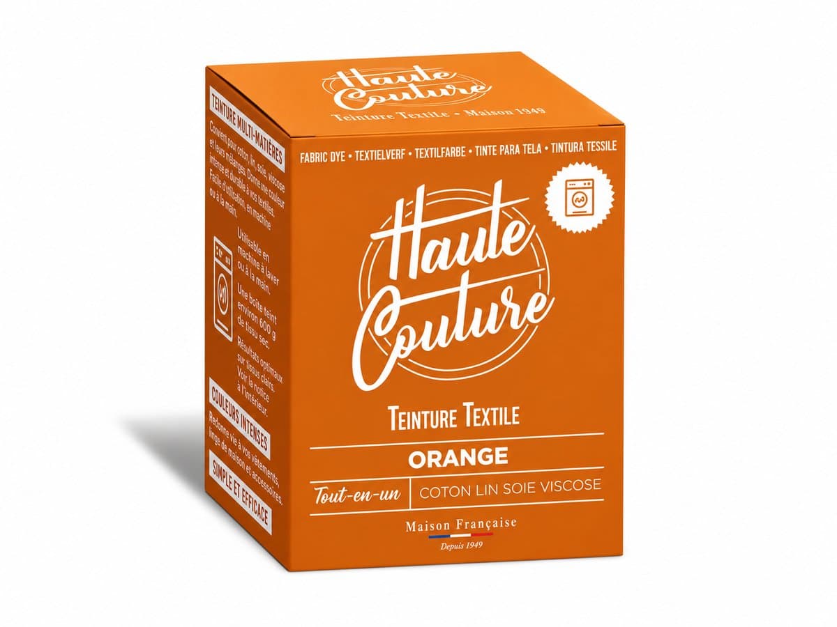 Haute Couture Textielverf 350 g – Oranje – All-in-One Wasmachineverf — afbeelding 1