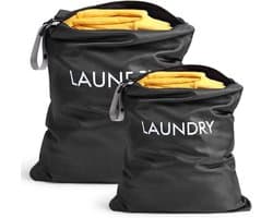 Vouwbare Waterdichte Waszakken voor Vuile Kleding, 2 Stuks met Rits, Ideaal voor Sport en Vakantie