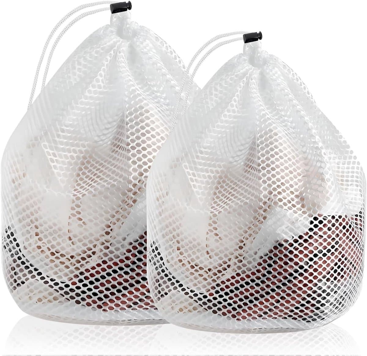 Set van 2 wasnetten met trekkoord voor delicate kleding, sokken en lingerie - Ideaal voor de wasmachine en op reis (50x60 cm / 60x80 cm) — afbeelding 1