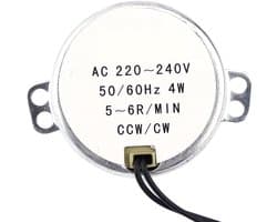 Motor, 50/60 Hz Frequentie 220-240 V AC Synchrone Motor Reductiemotor 4 W Reductiemotor CW/CCW, Piramidemotor Stil voor Magnetron Draaitafel (5-6 tpm)