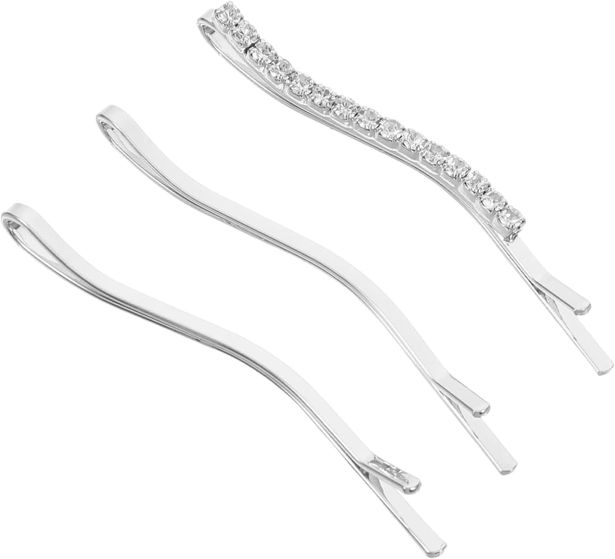 1set Elegant Rhinestone Haarclips Verstelbare Koreanse Accessoires Voor Vrouwen Voor Zijwaartse Liuhaars Fijn Haar Lichtgewicht Duurzaam Stijlvolle Haardecoratie — afbeelding 1