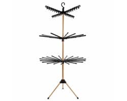 Kenz® - Verticaal Droogrek - Inklapbaar - 178 cm - 3 Niveaus - 32 Stangen - 12 Knijpers - Vrijstaande Droogtoren - Ruimtebesparende Handdoekdroger - Handdoekenrek - Energiebesparend