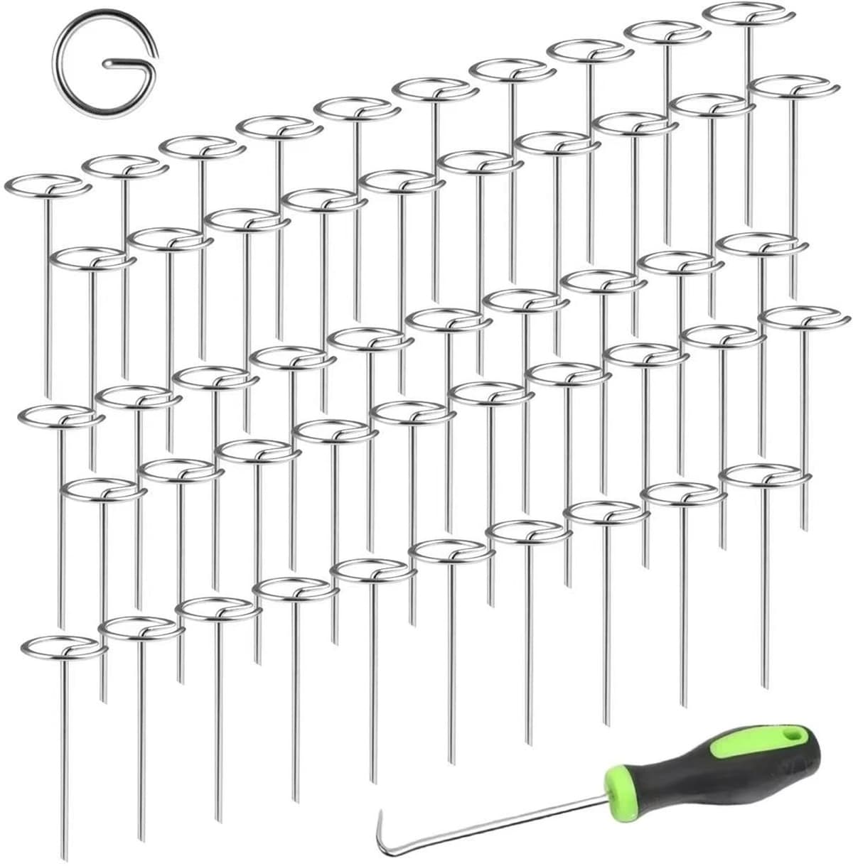 G-vormige grondpinnen - 50 stuks voor tuin en tent — afbeelding 1