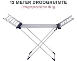 Elektrisch Droogrek - Wasrek Inklapbaar - Aluminium - Grijs
