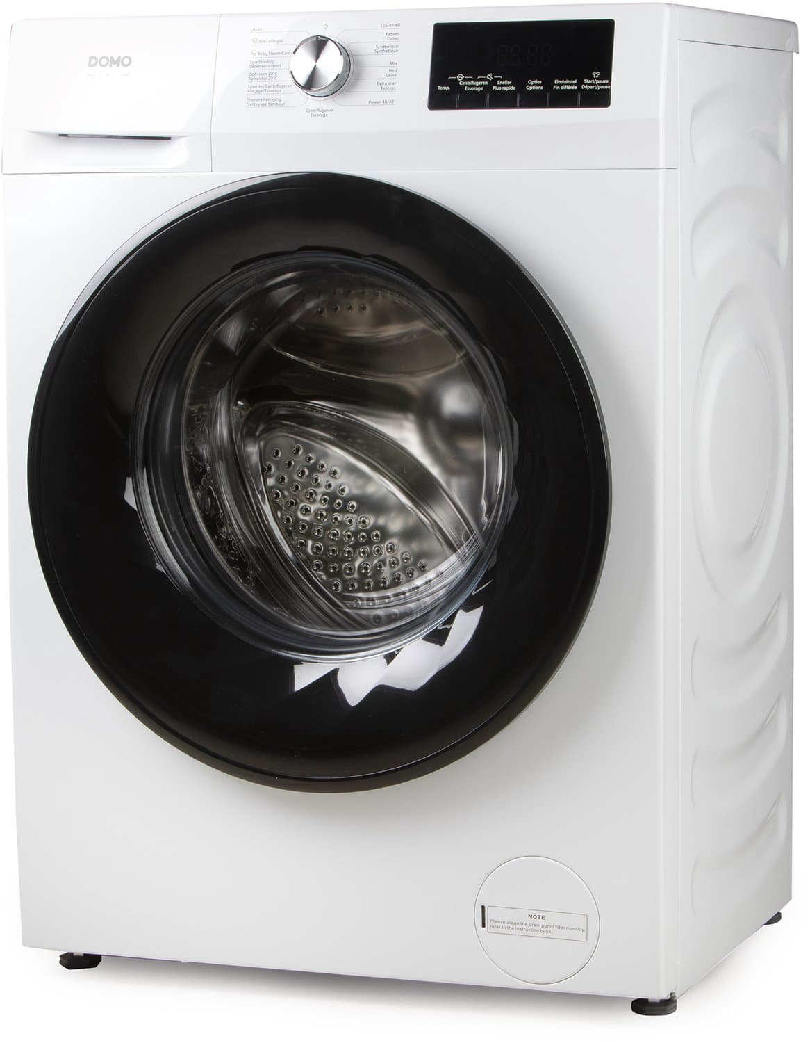 DOMO DO95104WM Wasmachine – 9 kg – 15 Programma’s – Energieklasse A – 1400 RPM — afbeelding 1