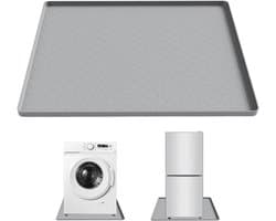 Koelkastmat - gemaakt van siliconen - met opstaande randen - antislip - vlekbestendig - kan ook gebruikt worden als wasmachinemat of koelkastmat - 50 x 50 cm - grijs
