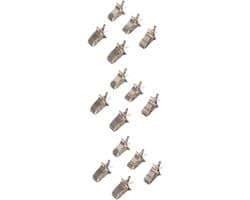 Voedselklemmen - Vogelvoeding Clips - Vogelkooi Netheid - Roestvrij Staal - 15 Stuks - Zilverkleurig