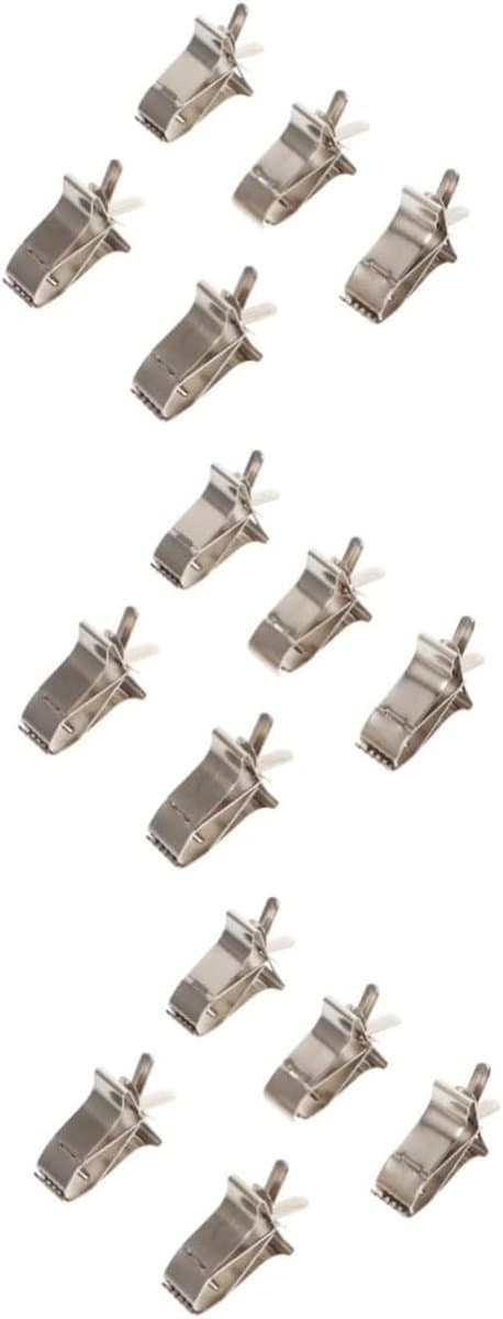 Voedselklemmen - Vogelvoeding Clips - Vogelkooi Netheid - Roestvrij Staal - 15 Stuks - Zilverkleurig — afbeelding 1