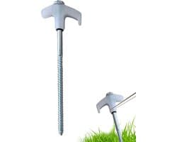 Grondankers - Tentharingen - Outdoor Verankering - Schroefdraad Ontwerp - 20 cm - Wit