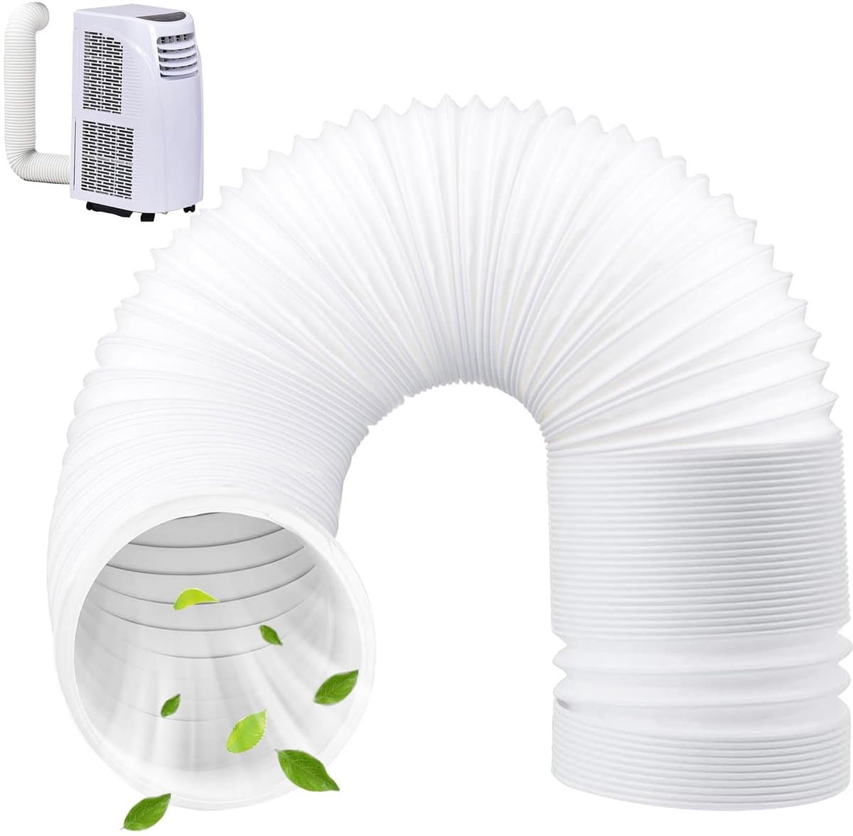 Dailygoods- Afvoerslang Flexibel - Airco Slang - Droger Slang - Ventilatieslang - Ø130mm - 2 Meter - Duurzaam PVC — afbeelding 1