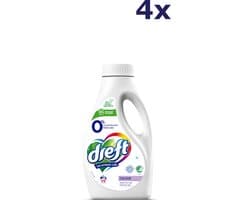 Dreft Vloeibaar Wasmiddel 0% Gekleurde Was 19 Wasbeurten - 4 x 988 ml - Voordeelverpakking