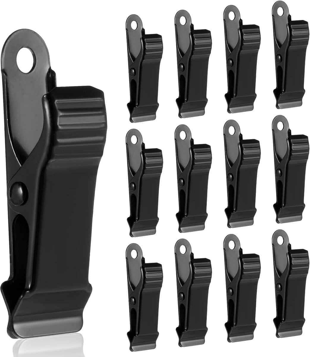 SnelShoppen - 12 Stuks Metal Clips Mini Klemmen 1.2 cm Zwarte Non-Slip Klemmen voor Gordijnen, Kleding, Foto's, Snacks en Creatieve Projecten — afbeelding 1