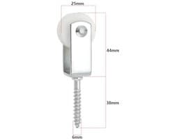10 stuks 25mm Katrol Touw Nylon Hangende Katrollen Waslijn Katrollen voor Binnen Patios Balkons Daken Muurinstallaties 38x6mm