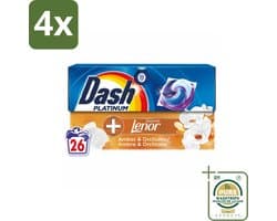 Dash – Wasmiddelcapsules – 4in1 Pods Amber & Orchidee – 26 capsules - Voordeelverpakking - 4 stuks - Frisse geur - Reiniging