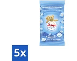 5 x Robijn – Droogtrommeldoekjes – Morgenfris - 20 Doekjes - Droogtrommeldoekjes - Wasgoed Drogen - Frisheid Droger - Wasgoed Verzorgen - Kleding Beschermen