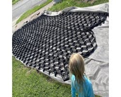 Stabilisatierooster - Grindmat Bodem - Oprit Versterken - 3600kg Draagvermogen - 5cm Hoog - Zwart