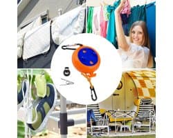 Uittrekbare Waslijn - Nylon - Antislip en Winddicht - Lichtgewicht en Compact - Voor Buitengebruik