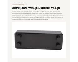 Waslijn Uittrekbaar 30 Meter - Dubbele Waslijn - Roestvrij Staal - Veiligheidsdesign - Voor Balkon - Ruimtebesparend - Kledinglijn