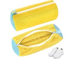 2 stuks herbruikbare schoenwaszakken voor wasmachine, 360° reiniging, geschikt voor alle soorten schoenen en maten