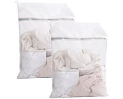 Wasnet Set van 2 - Duurzame Waszakken met Ritssluiting - Waszakken voor Delicate Kleding - Reiswasnet 40 x 50 cm - Robuuste Stiksels - Waszak