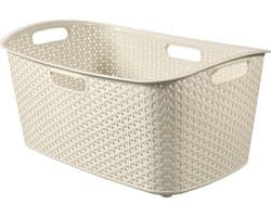 Curver My Style - Wasmand - 47L - Rattan Look - Ergonomische Handgrepen - Off-White — afbeelding 1