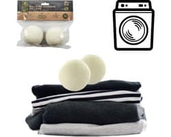 2x Drogerballen - Droogballen - 100% Wol - Wasdroger Ballen - Herbruikbaar