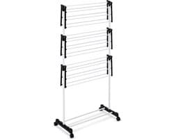 Delia opvouwbare staande wasdroger - wit - 15 m