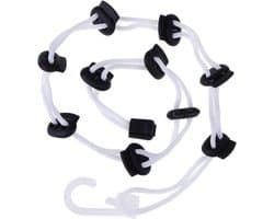 *** Sokken Waslijn – Sokken Organizer – Sokken in de Was – Waskoord Kinderen– Sokken bijeen houden – Sokken Wassen – Koord – Wit – 10 paar sokken - van Heble® ***