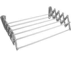 ABJ - Wasdroger - Droogrek - wandmodel - opvouwbaar - zilver, 60 cm — afbeelding 1