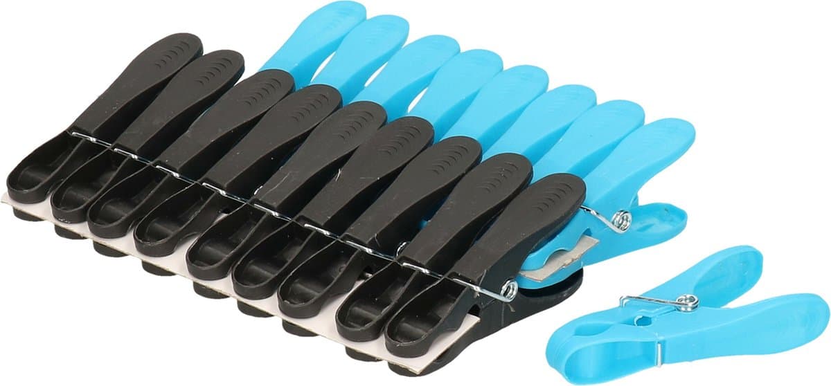DID Wasknijpers - 18 cm - blauw en zwart - kunststof - knijpers — afbeelding 1