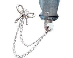 Broekklem - broekclip - broek clip - broek klem - Kleding Clip - 1 stuk - broekspijp clip - broekspijp verkorter - Bevestigingsclip voor broekspijp - Magnetisch - wasknijpers - Antislip Vaste Gesp - Zilver — afbeelding 1