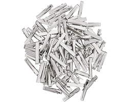 50 Stuks Zilveren Duckbill Haarspelden - Metalen Alligator Haarclips voor Thuis en Professioneel Gebruik