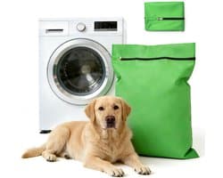 Waszak voor huisdieren - 70x80cm twill polyester waszak - Grote waszak met rits - Verwijdert honden- en kattenhaar - Voorkomt dat de waszak verstopt raakt met dierenhaar - Waszak voor huisdierendekens - Geschikt voor honden, katten, paarden, konijnen