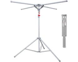 Droogrek inklapbaar - hoogte verstelbaar 100-180 cm - grijs
