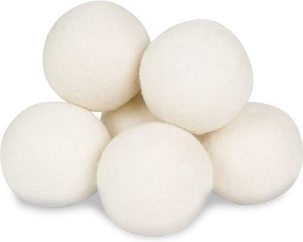Was Droger Ballen - Wollen Herbruikbare Wasdroger ballen van 7cm voor snellere droogtijd - set 6 stuks — afbeelding 1