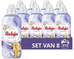 Robijn - Wasverzachter - Puur & Zacht - 8 flessen 312 wasbeurten - Voordeelverpakking
