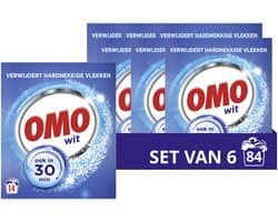 Omo Waspoeder - Wit - 6 x 14 wasbeurten - Voordeelverpakking