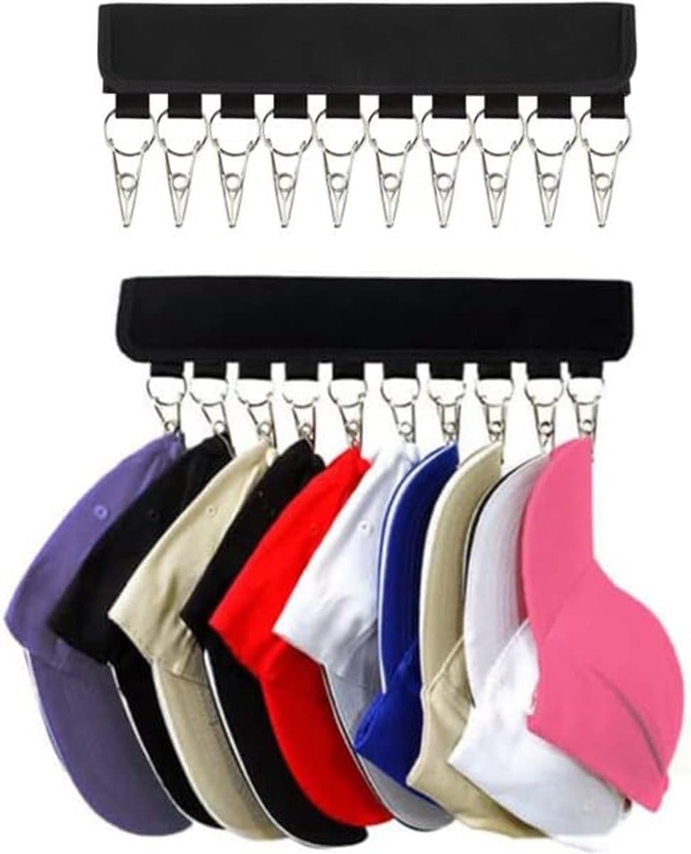 Goodivery ® 2-in-1 Reisset voor Hoeden en Accessoires, Draagbare Organizer met Clips — afbeelding 1