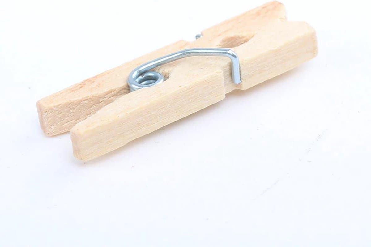 Mini knijpers hout - kleine knijpers - wenskaarten - geboortekaartjes - foto's — afbeelding 1
