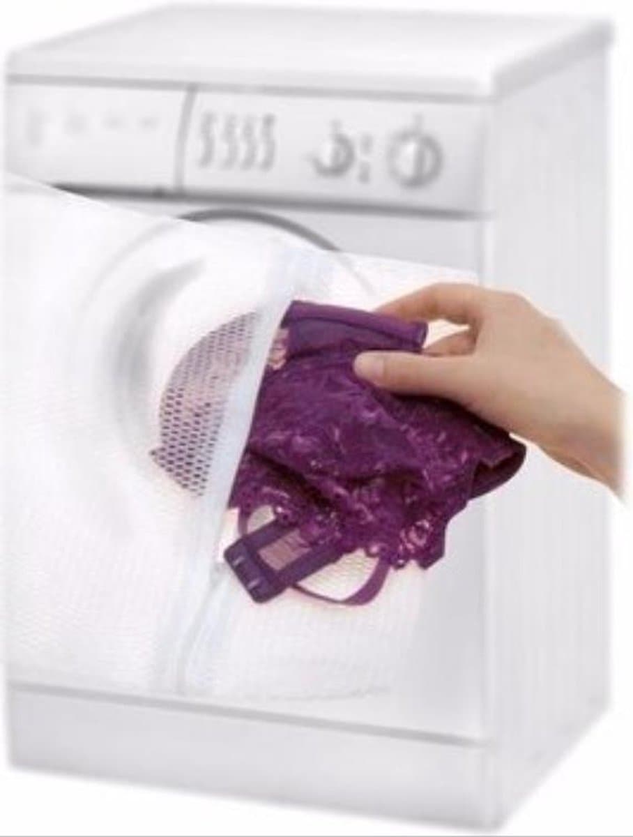 Waszakken wit setje 4 stuks - 40 x 30 cm - Wasnetje - waszakje - wasnet - - Lingerie - Bh - Kleding - Met ritssluiting - Waszakje - Groot - Klein - Wasgoed - Wasmachine - Wasnet - Polyester — afbeelding 1