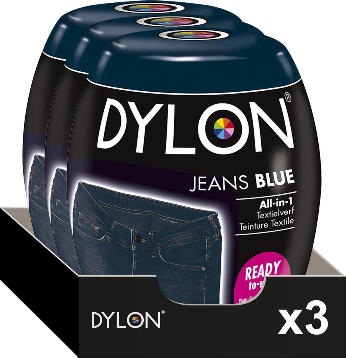 3x Dylon Textielverf Blue Jeans 350 gr — afbeelding 1