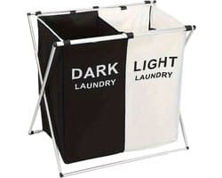 Livano Laundry Bag - Wassorteerder 2 Vakken - Wassorteerder - Wasmand 2 Vakken - Laundry Basket